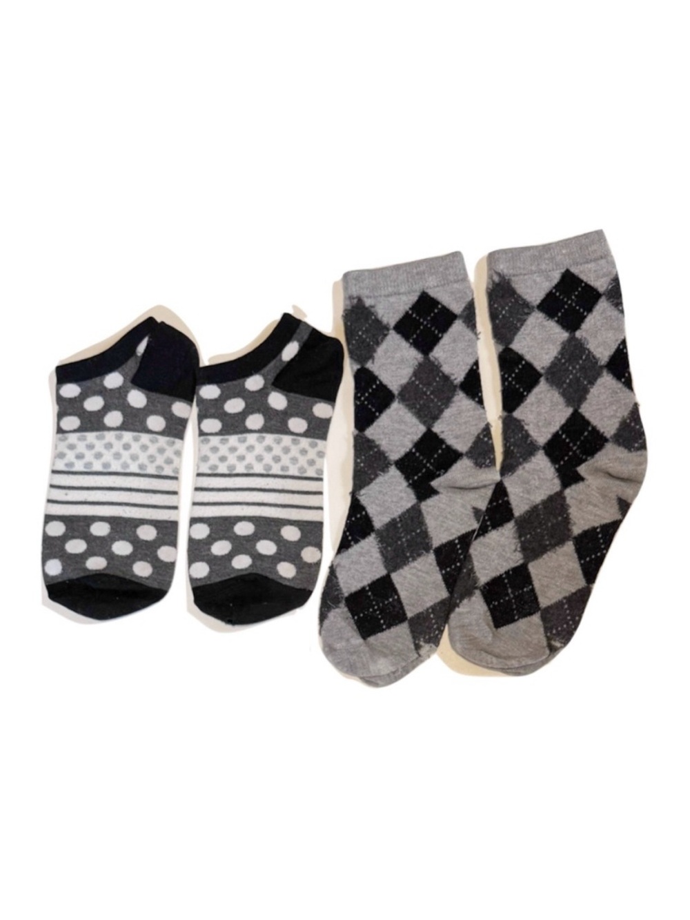 Gray Socks 3 for 15 SALE CLEARANCE Two Pairs Used Socks